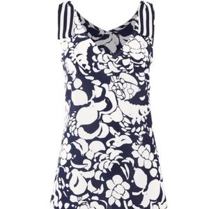 CABi shoulder tie top tank style# 5731 size XL bubble floral striped